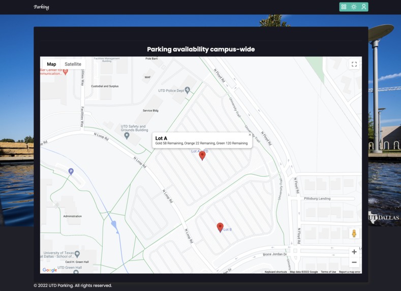 Find UTD Parking – screenshot 2
