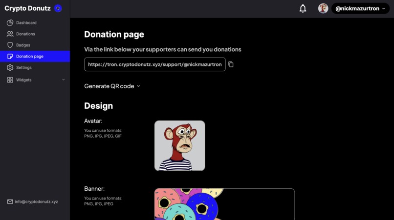Crypto Donutz - Receive crypto donations in a smart way! – screenshot 3