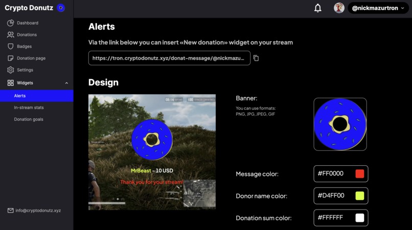Crypto Donutz - Receive crypto donations in a smart way! – screenshot 8