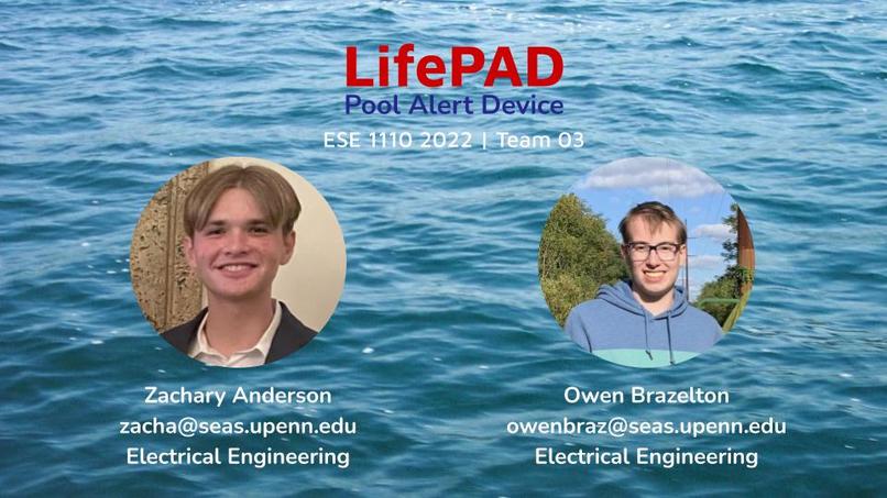 ESE 1110, Team 03, LifePAD – screenshot 1