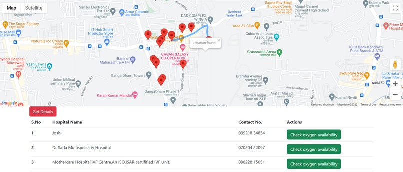 Real time Ambulance aid for solving oxygen emergency  – screenshot 1