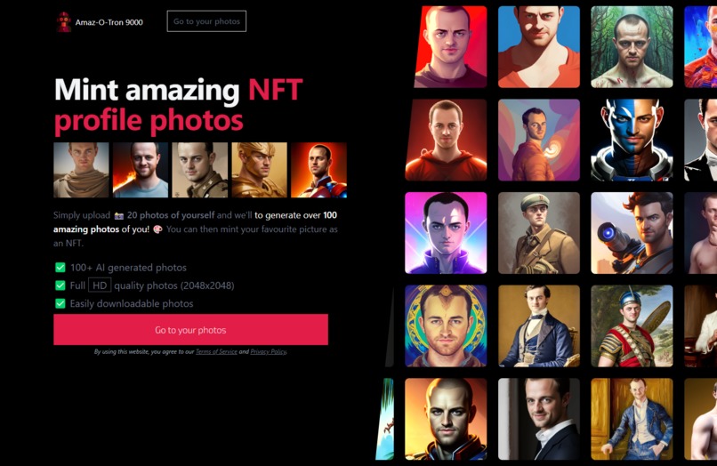 Amaz-O-Tron 9000 - NFT Profile Pic Generator – screenshot 1