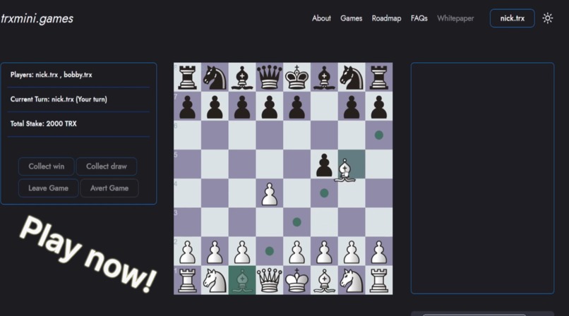trxmini.games - a staked/wagering GameFi platform – screenshot 2