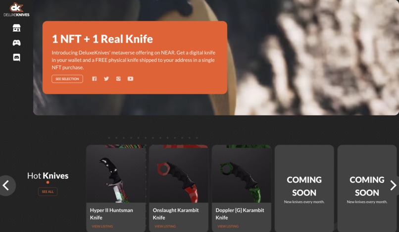 DeluxeKnives | Shopify x NEAR – screenshot 1