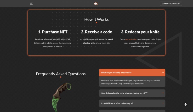 DeluxeKnives | Shopify x NEAR – screenshot 2