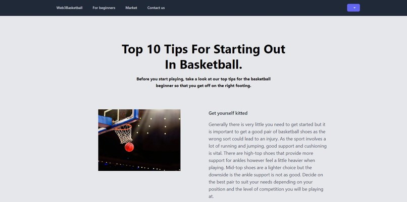 Web3Basketball – screenshot 2