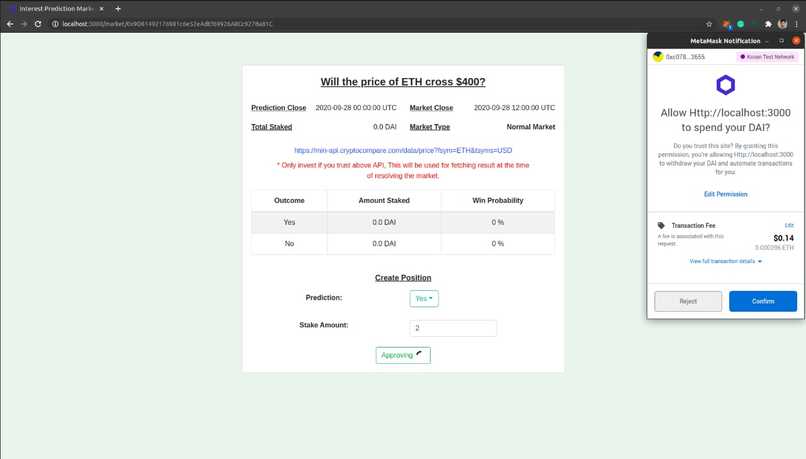 C_LINK Prediction Market – screenshot 3