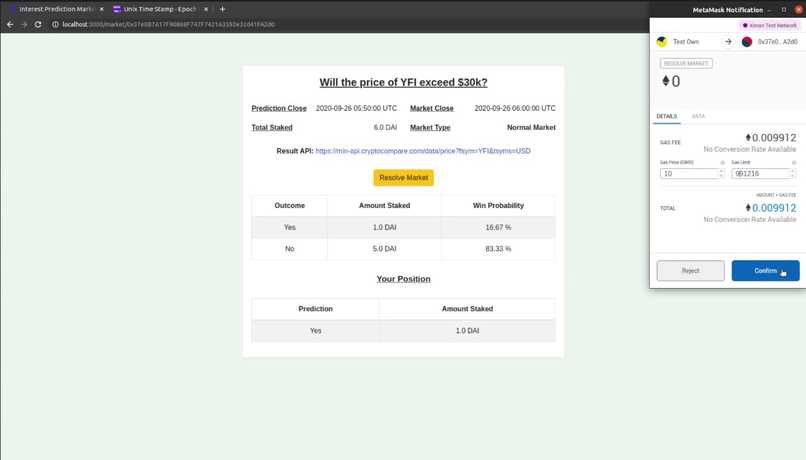 C_LINK Prediction Market – screenshot 4