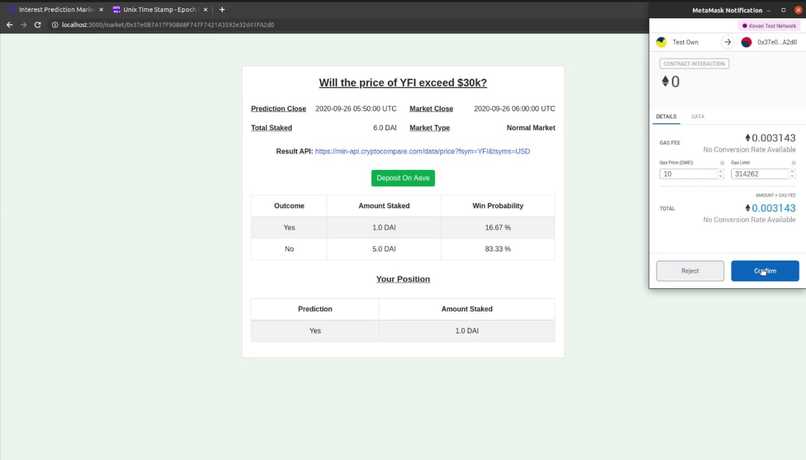 C_LINK Prediction Market – screenshot 6