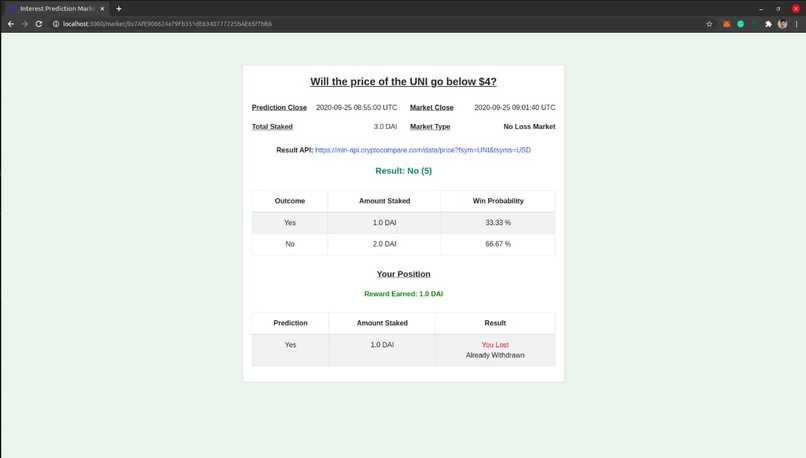 C_LINK Prediction Market – screenshot 7