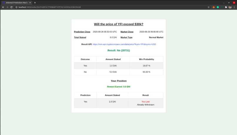 C_LINK Prediction Market – screenshot 10