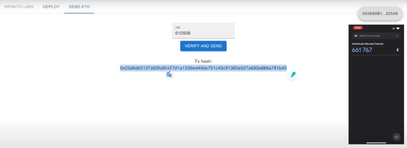 zk 2FA | Infinito Labs – screenshot 4