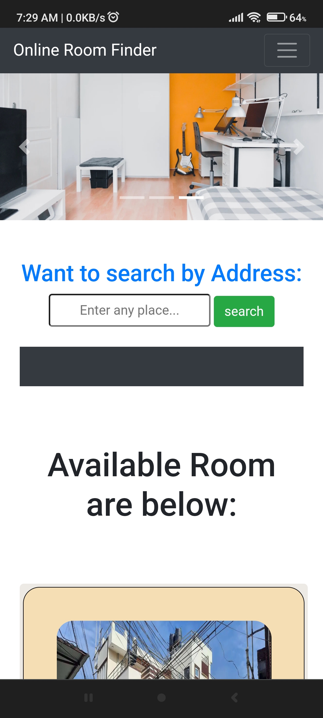 Online Room Finder Devpost