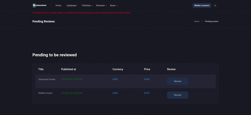 Knowledger DAO – screenshot 2