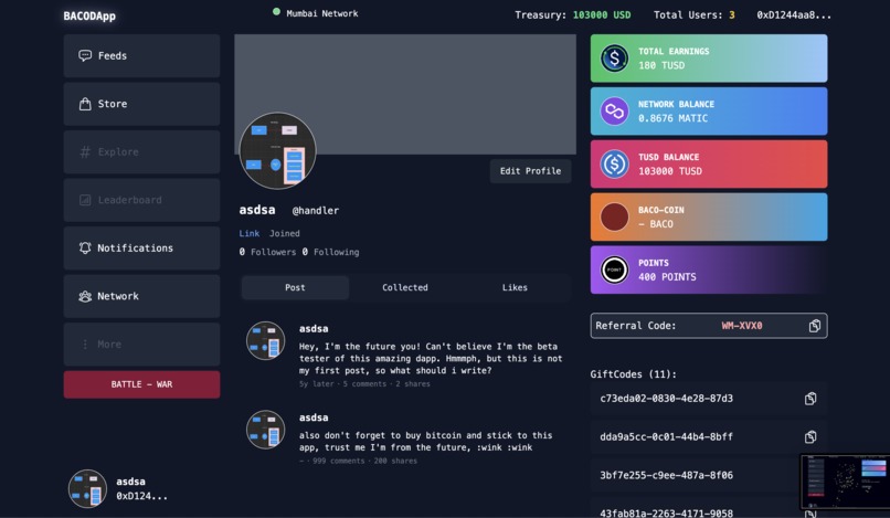 BACO.Dapp – screenshot 4