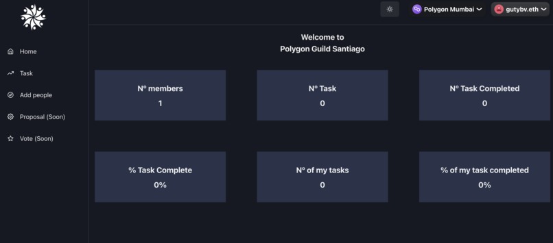 OrganiDAO – screenshot 1