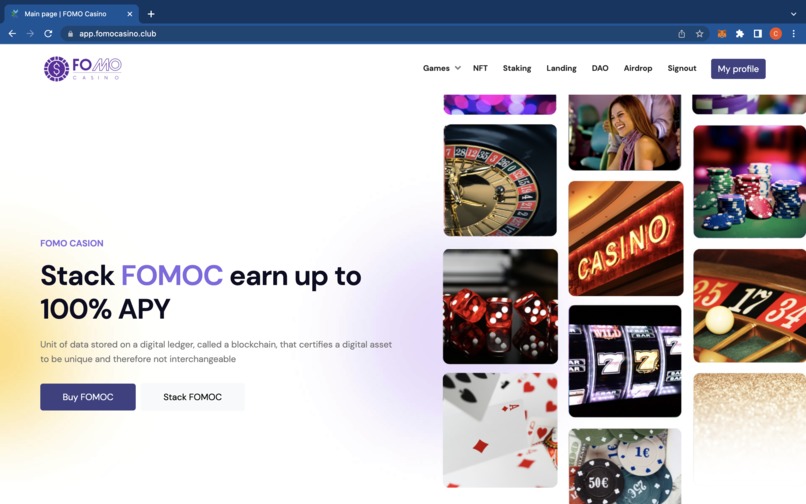 FOMO Casino – screenshot 2