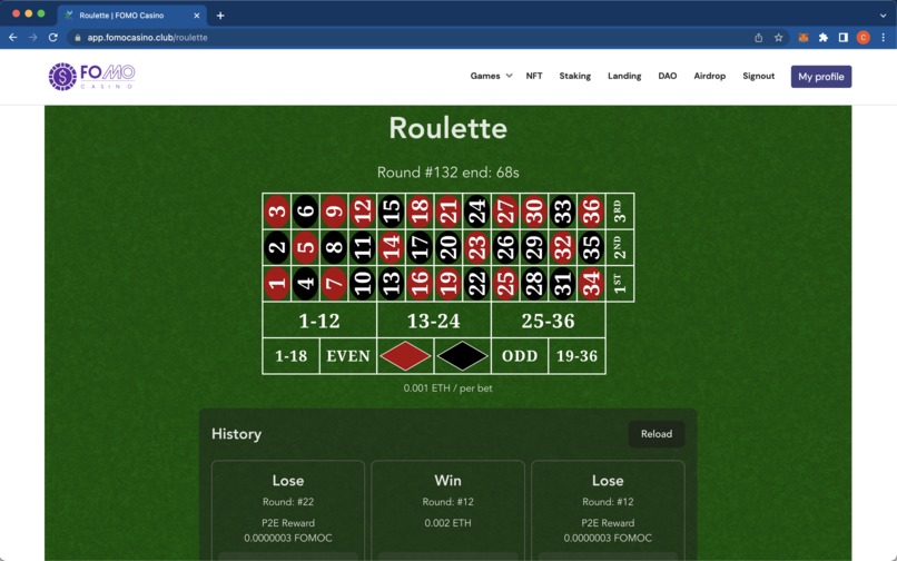 FOMO Casino – screenshot 3