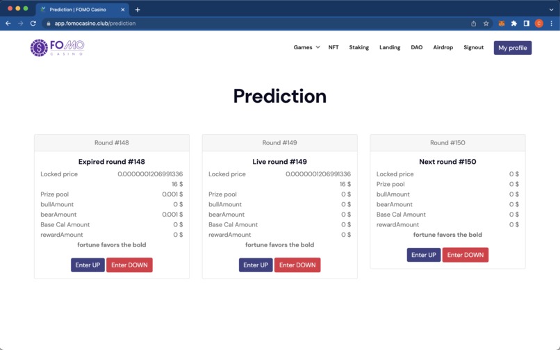 FOMO Casino – screenshot 5