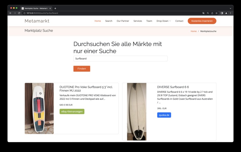 Metamarkt – screenshot 2