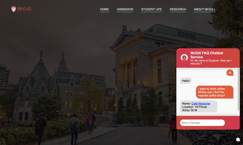 McGill ChatBot – screenshot 1