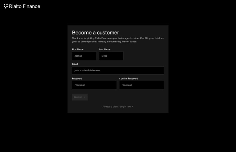 Rialto Finance – screenshot 2