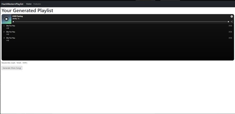HackWesternPlaylist – screenshot 2