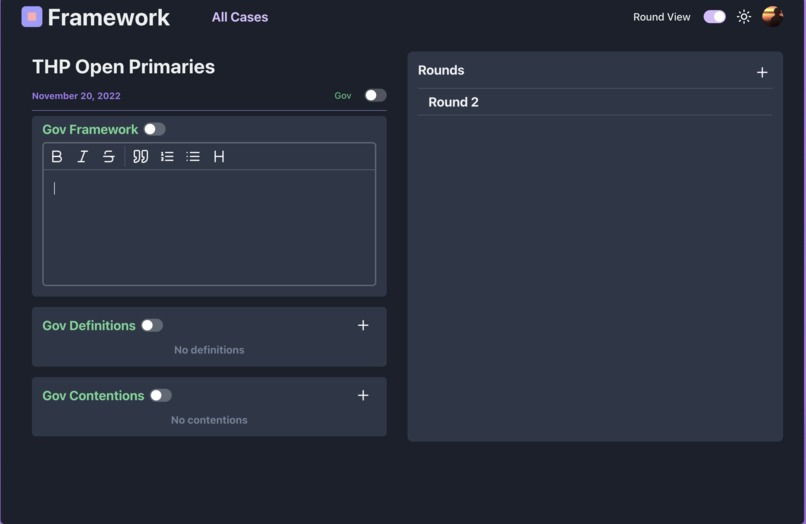 Framework – screenshot 2