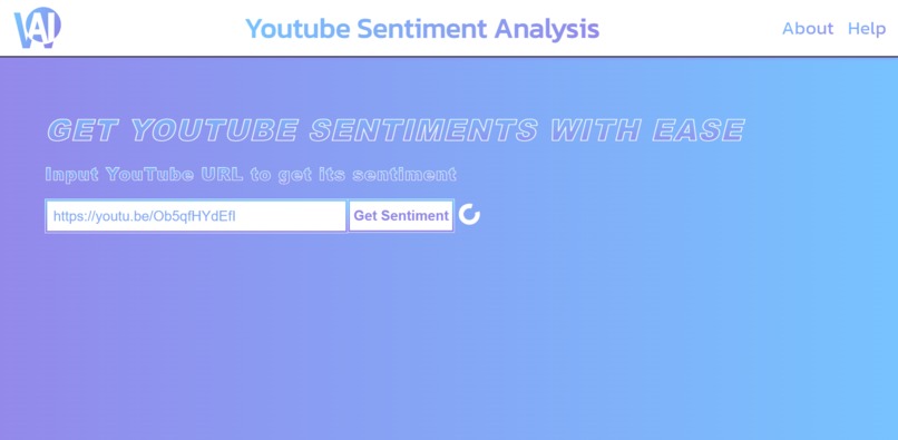 YouTube Sentiment Analyzer – screenshot 1