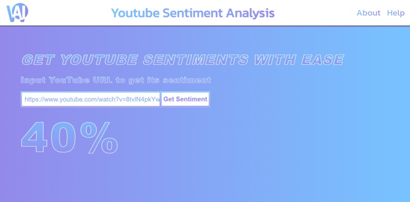 YouTube Sentiment Analyzer – screenshot 2