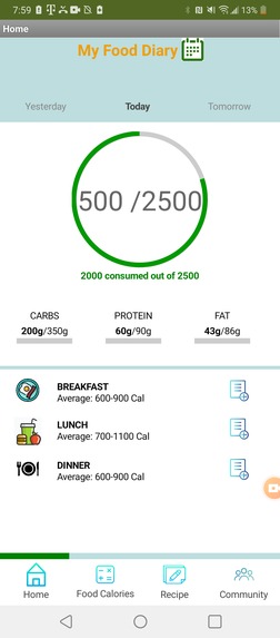 My Food Diary – screenshot 2