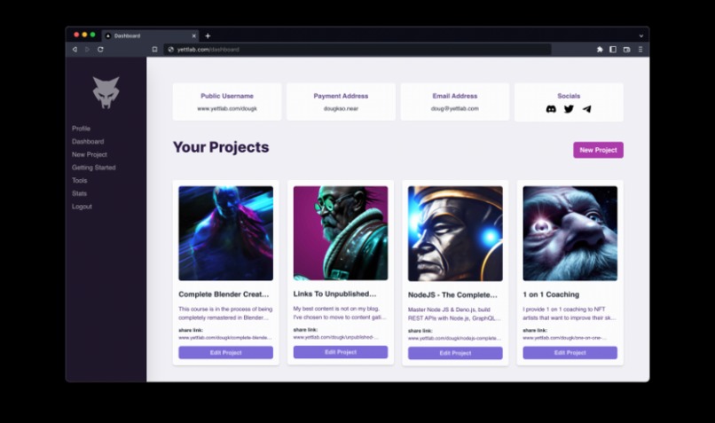 YettLab: Gated Content on NEAR – screenshot 3