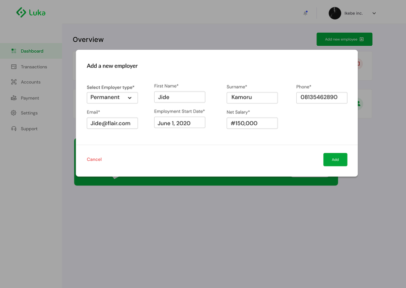 Luka Finance – screenshot 2