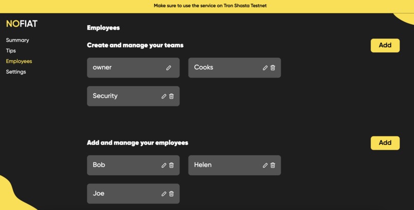 Nofiat - Fully decentralized tip platform. – screenshot 3