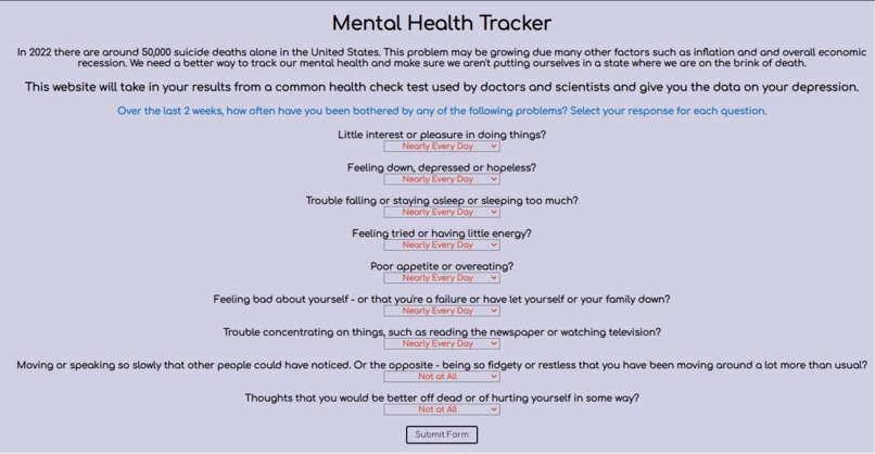 Mental Health Survey  – screenshot 1