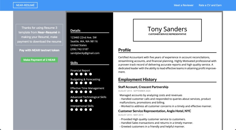 NEAR-RESUME – screenshot 5