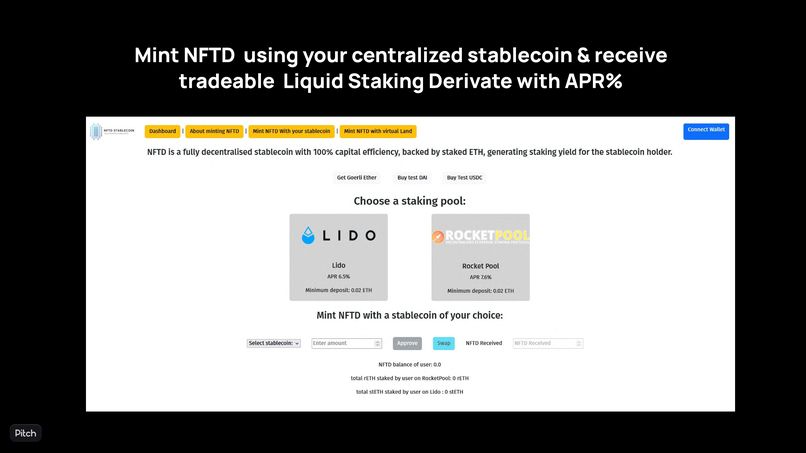 NFTD -  YIELD BEARING STABLECOIN – screenshot 3