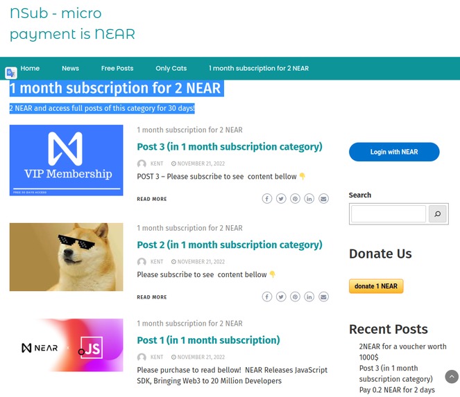 NSub - Content subscription is NEAR  – screenshot 4