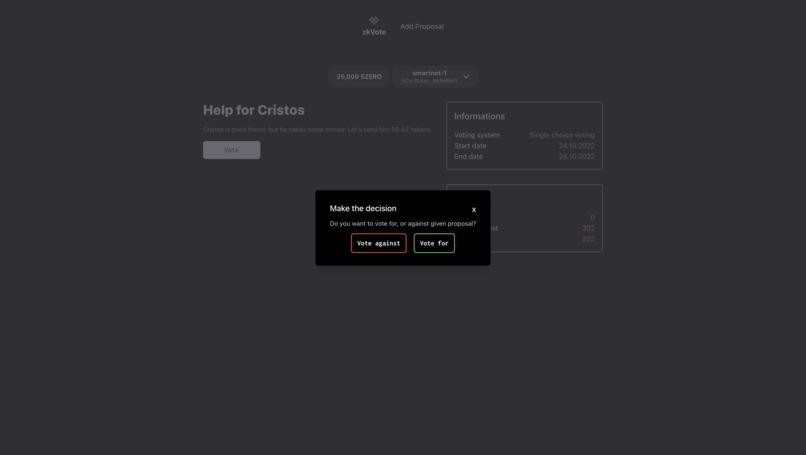 zkVote – screenshot 3