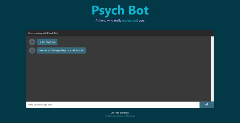 Psychotherapy Chatbot – screenshot 2