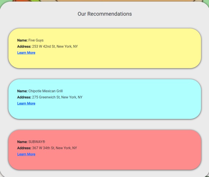 Foodar – screenshot 2