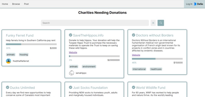 CharityChimp – screenshot 2