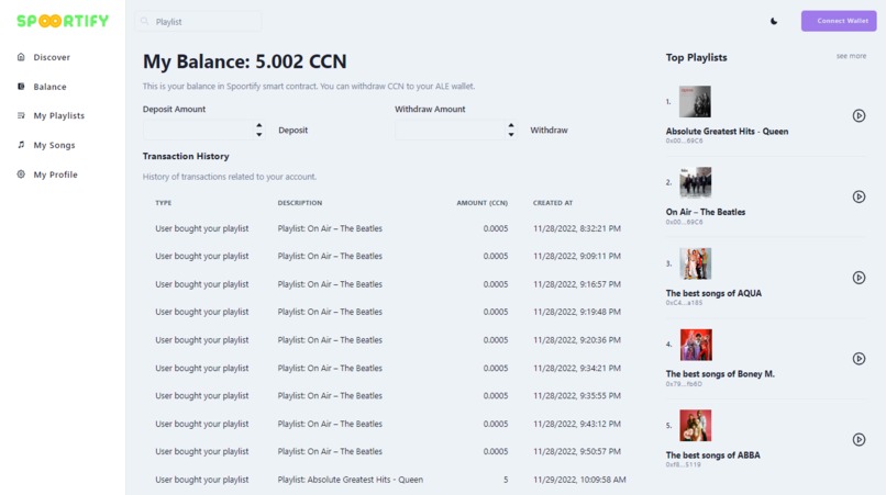 Spoortify Music Network on OORT – screenshot 3