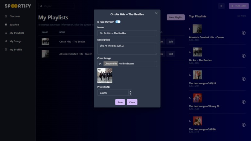 Spoortify Music Network on OORT – screenshot 6