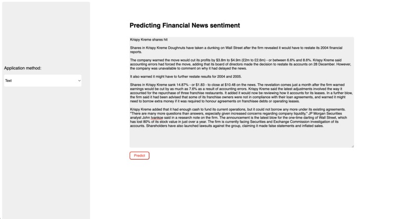 Financial News Sentiment Analysis – screenshot 2
