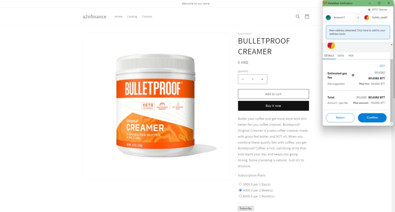 A2N Finance - Subscription & Recurring Payment on BTTC – screenshot 16