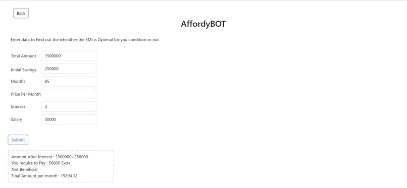 AffordyBOT – screenshot 1