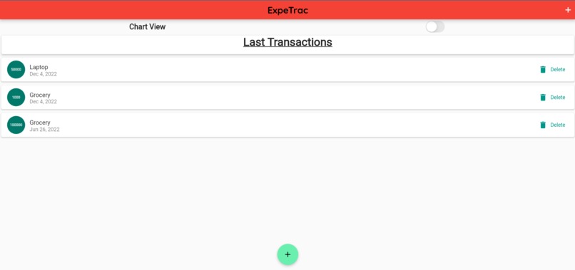 ExpeTrac – screenshot 1