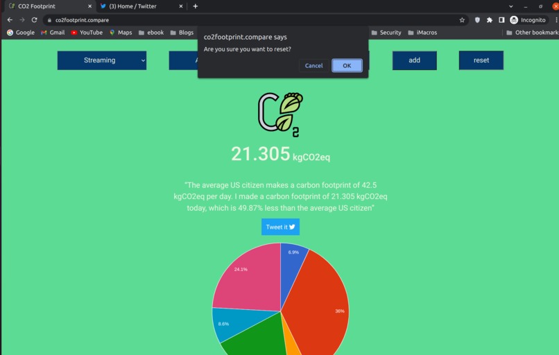 CO2footprint.compare – screenshot 5