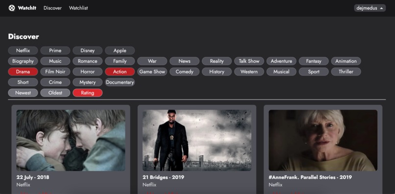 WatchIt – screenshot 3